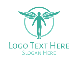 Teal Angel Wings logo