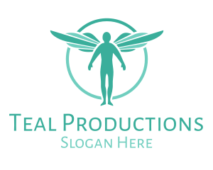 Teal Angel Wings logo