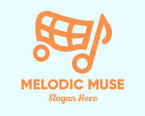 Musical Note Cart logo design