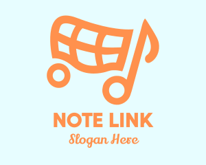 Musical Note Cart logo design