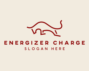 Running Charging Bull logo design