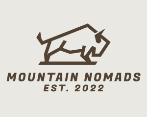 Mountain Wild Bison logo design