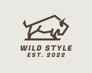 Mountain Wild Bison logo design