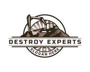 Excavator Construction Demolition logo