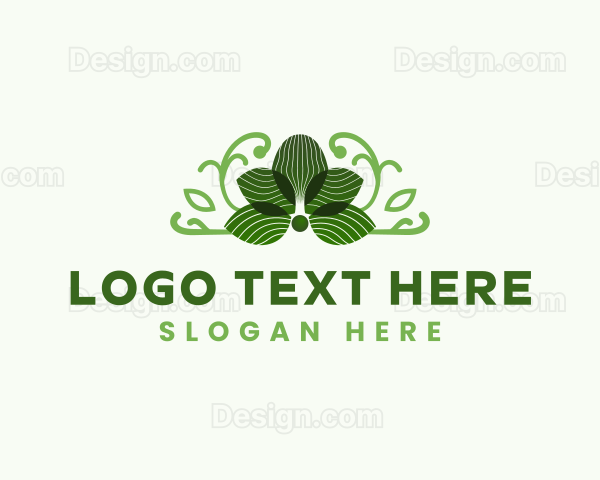 Orchid Lotus Flower Logo