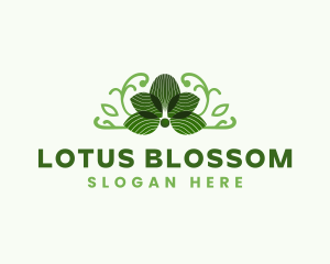 Orchid Lotus Flower logo design