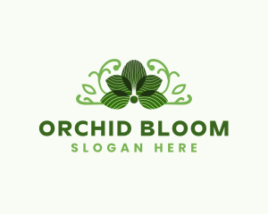 Orchid Lotus Flower logo