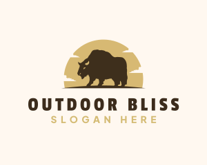 Wild Bison Buffalo  logo design