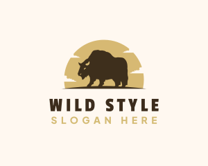 Wild Bison Buffalo  logo design