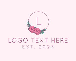 Decorative Flower Wreath Florist logo