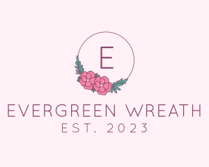 Decorative Flower Wreath Florist logo design