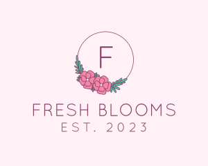 Decorative Flower Wreath Florist logo design