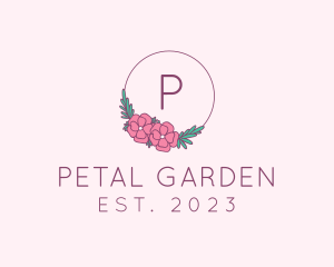 Decorative Flower Wreath Florist logo design