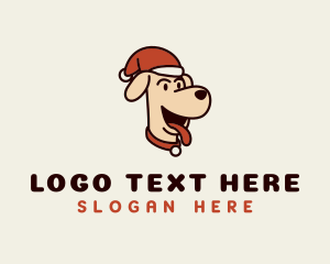 Santa Hat Dog logo