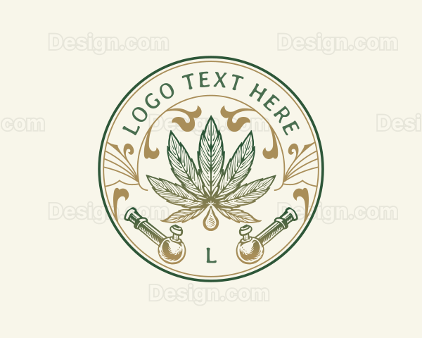 Cannabis Oil Dispensary Pipe Logo