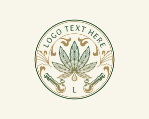 Cannabis Oil Dispensary Pipe Logo