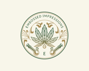 Cannabis Oil Dispensary Pipe logo design