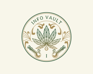 Cannabis Oil Dispensary Pipe logo design