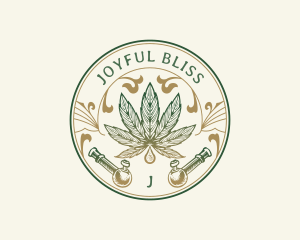 Cannabis Oil Dispensary Pipe logo design