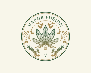 Cannabis Oil Dispensary Pipe logo design