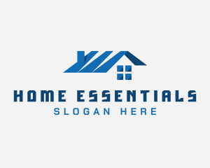 Blue Home Roofing logo design