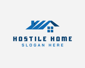 Blue Home Roofing logo design