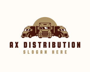 Trailer Truck Distribution logo design