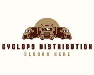 Trailer Truck Distribution logo design