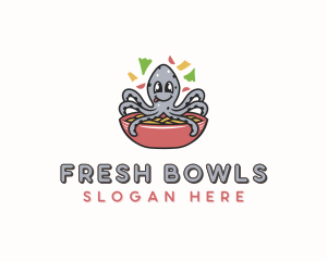 Squid Noodles Dining logo design