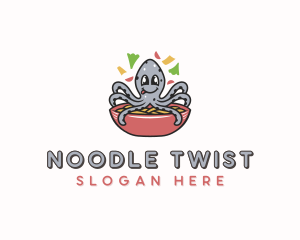 Squid Noodles Dining logo design