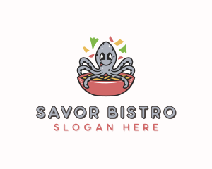 Squid Noodles Dining logo design