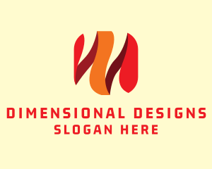 3D Ribbon Square  logo