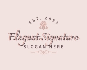 Luxury Elegant Floral Business  logo design