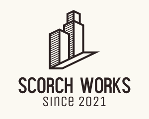 Skyscraper Roof Housing logo design