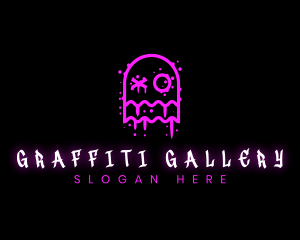 Graffiti Halloween Ghost logo