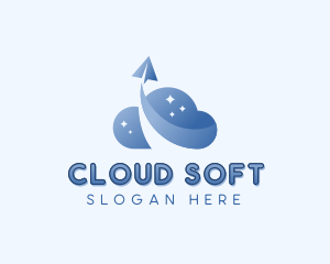 Cloud Plane Courier logo design