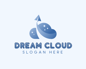 Cloud Plane Courier logo design