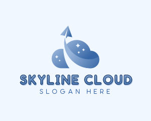 Cloud Plane Courier logo design