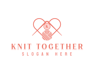 Knitting Yarn Heart logo