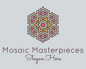 Mandala Textile Decor  logo design