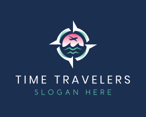 Travel Plane Compass logo design