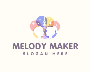 Child Singer Recording logo design