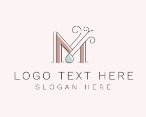 Elegant Ornate Droplet logo