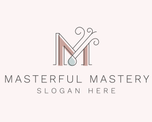 Elegant Ornate Droplet logo design