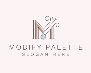 Elegant Ornate Droplet logo design