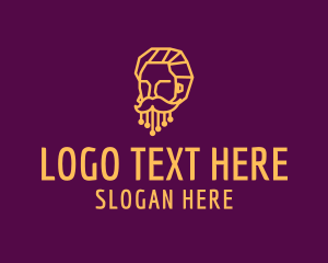 Digital Hipster Beard logo