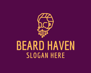 Digital Hipster Beard logo design