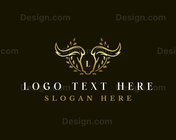 Animal Horn Wreath Logo