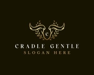 Animal Horn Wreath logo design