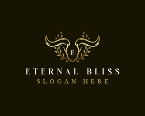 Animal Horn Wreath logo design